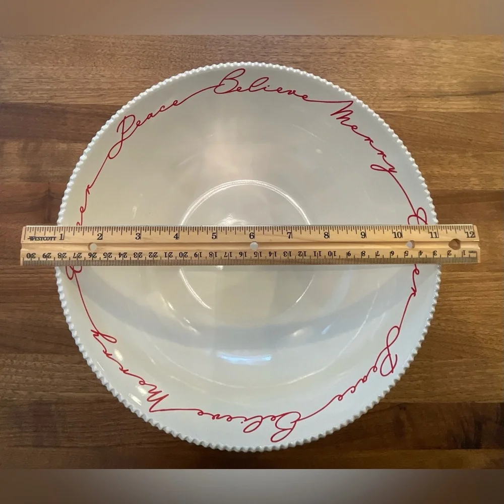 LARGE Better Homes And Gardens Winter Botanical Salad/Fruit Serving Bowl